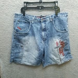 NinetySix North Men's 40 Blue Solid Straight Jean Shorts 40.5" 8.25" 14.5"
